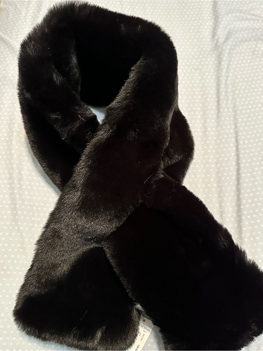 Mixit Black Faux Fur Scarf - Plush Winter Wrap